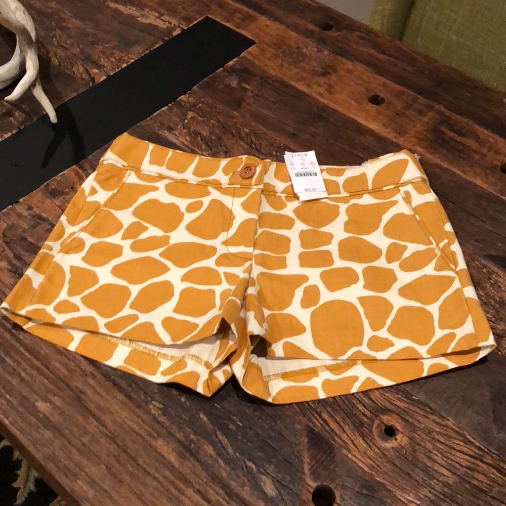 J Crew NWT Giraffe Print Short